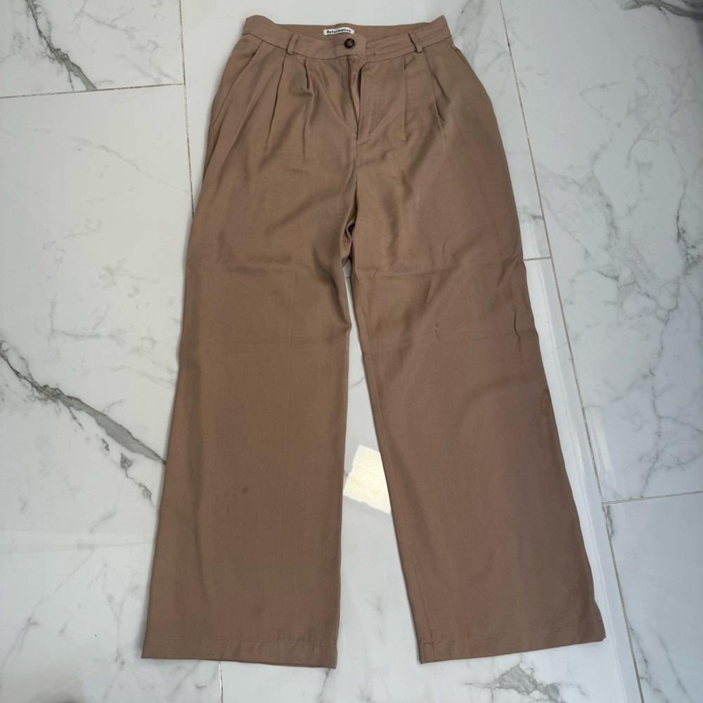 Reformation Mason Pant Tan Size 8